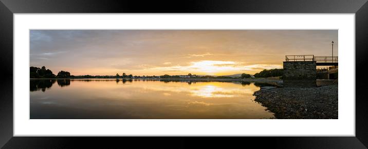 Hollingworth lake sunset pano Framed Mounted Print by Alexander Brown