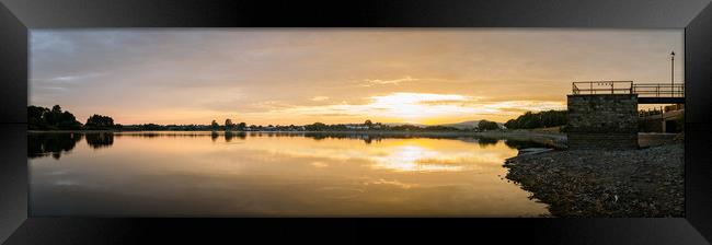 Hollingworth lake sunset pano Framed Print by Alexander Brown