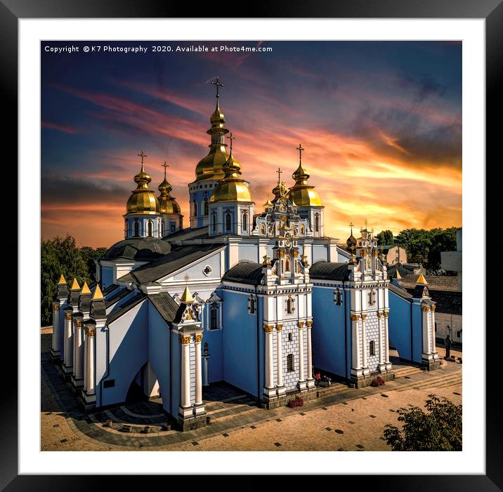 St Michaels Cathedral, Kiev, Ukraine Framed Mounted Print by K7 Photography