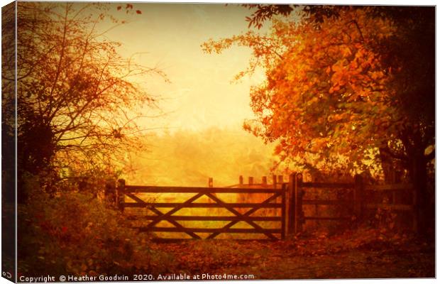 The Five Barred Gate Canvas Print by Heather Goodwin