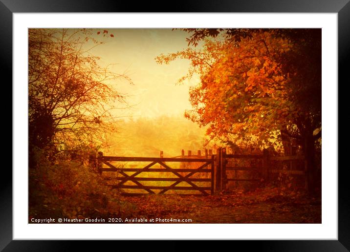 The Five Barred Gate Framed Mounted Print by Heather Goodwin