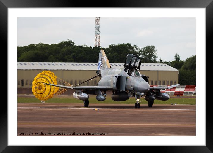 F-4E Phantom at RAF Fairford, Gloustershire Framed Mounted Print by Clive Wells