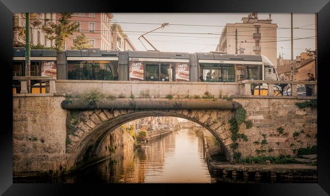 Milanese Tram#4 Framed Print by Richard Downs