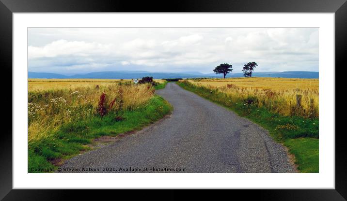 Black Isle Framed Mounted Print by Steven Watson