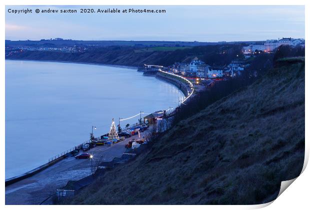 CHRISTMAS FILEY Print by andrew saxton