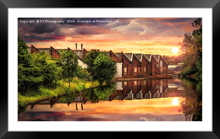 Steel Town Sunset Framed Mounted Print by K7 Photography