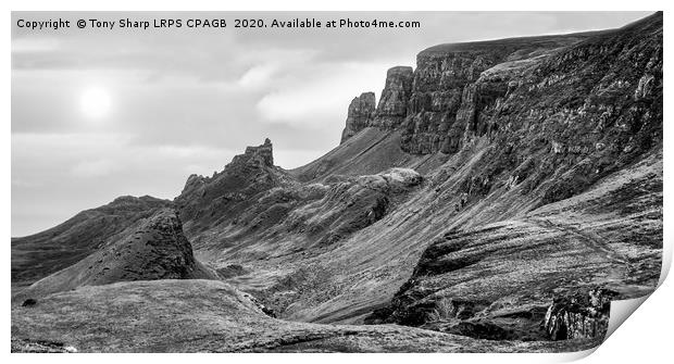 The Quiraing, Isle of Skye by moonlight  Print by Tony Sharp LRPS CPAGB
