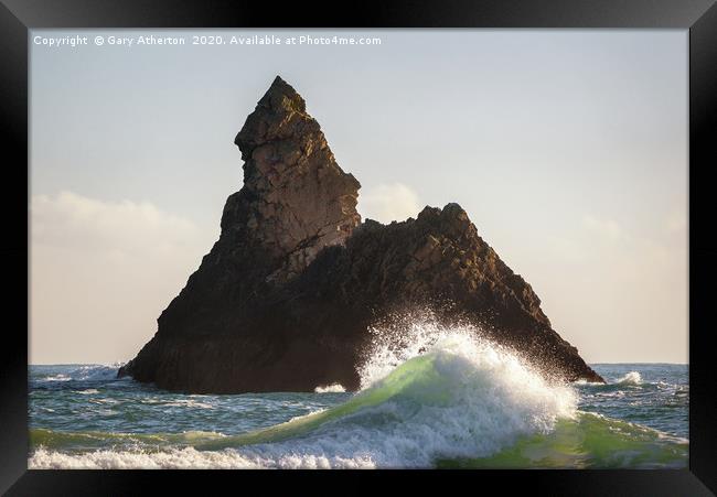 Church Rock, Broad Haven South, Pembrokeshire Framed Print by Gary Atherton