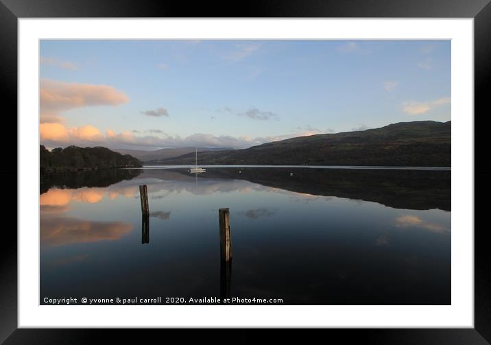 Reflections on Loch Tay, Scotland Framed Mounted Print by yvonne & paul carroll