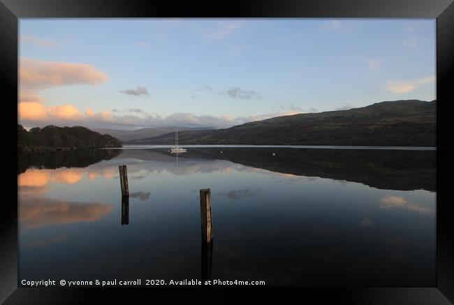 Reflections on Loch Tay, Scotland Framed Print by yvonne & paul carroll