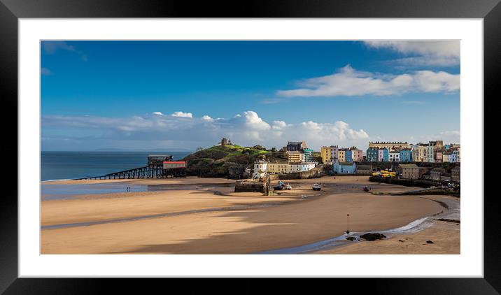 Tenby North Beach, Pembrokeshire, Wales. Framed Mounted Print by Colin Allen