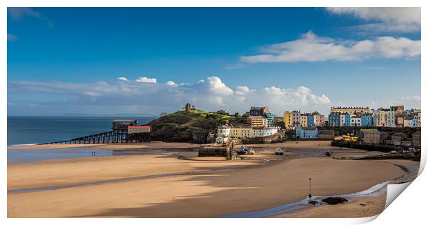 Tenby North Beach, Pembrokeshire, Wales. Print by Colin Allen