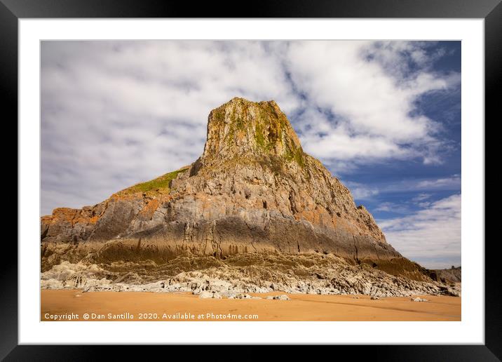 Great Tor at Tor Bay on Gower Framed Mounted Print by Dan Santillo