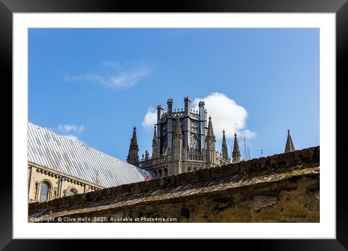Octagon Lantern Tower of Ely Cathedral Framed Mounted Print by Clive Wells