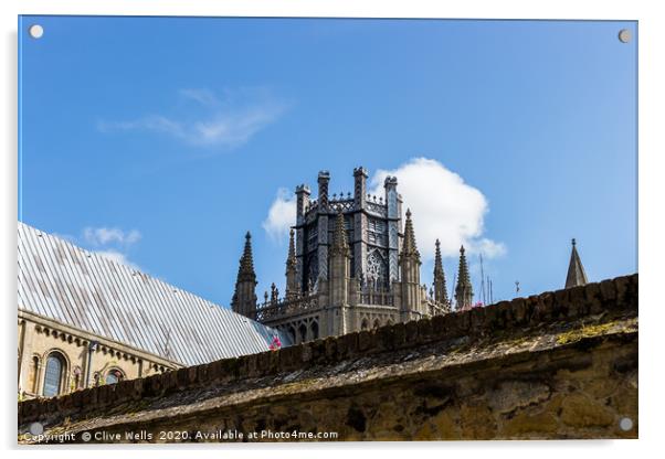 Octagon Lantern Tower of Ely Cathedral Acrylic by Clive Wells