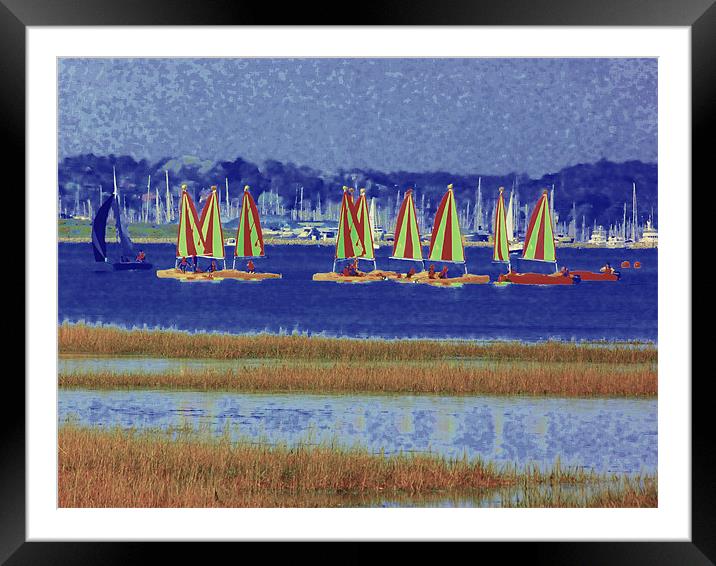 On Your Marks, Get Set, Sail! Framed Mounted Print by Louise Godwin