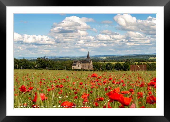Poppy Field Framed Mounted Print by Chris Brookes