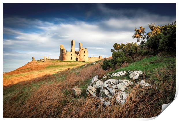 Dunstanburgh Castle & Outcrop - Northumberland Print by Paul Appleby