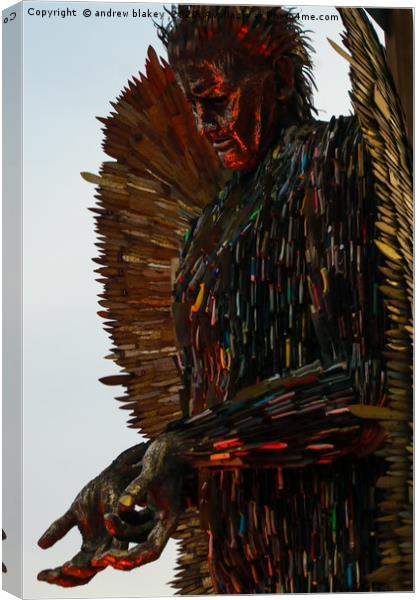 The Knife Angel: A Monument Against Violence Canvas Print by andrew blakey