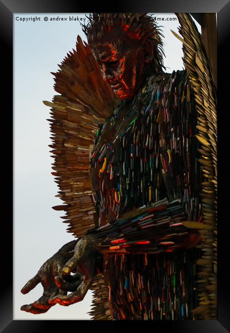The Knife Angel: A Monument Against Violence Framed Print by andrew blakey