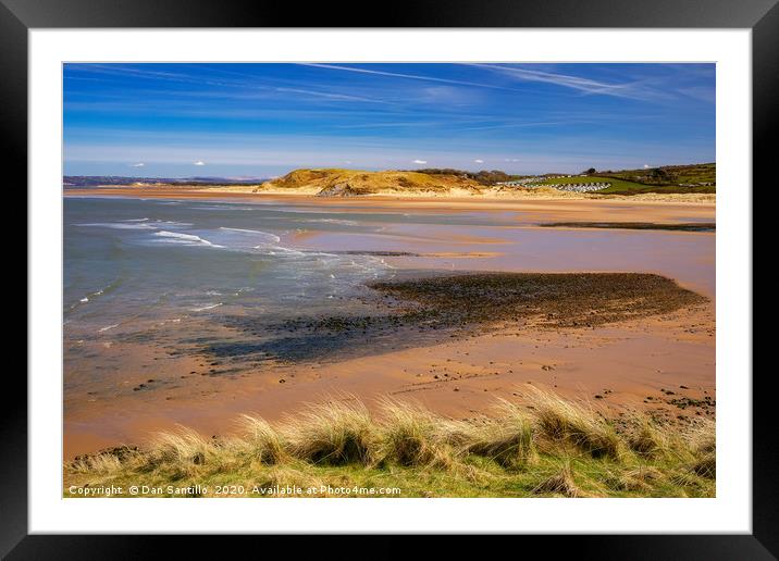 Broughton Bay, Gower, Wales Framed Mounted Print by Dan Santillo