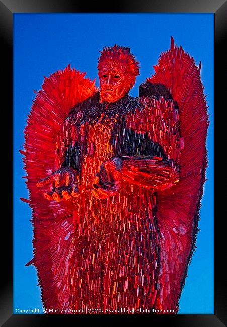 The Knife Angel Framed Print by Martyn Arnold