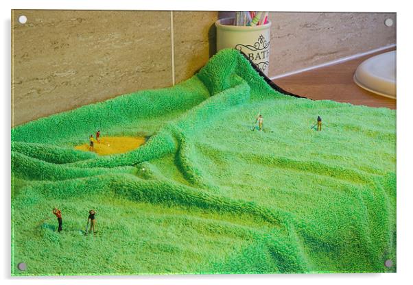 Miniature Golfers Acrylic by Rick Parrott