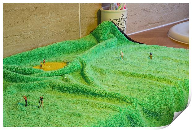 Miniature Golfers Print by Rick Parrott