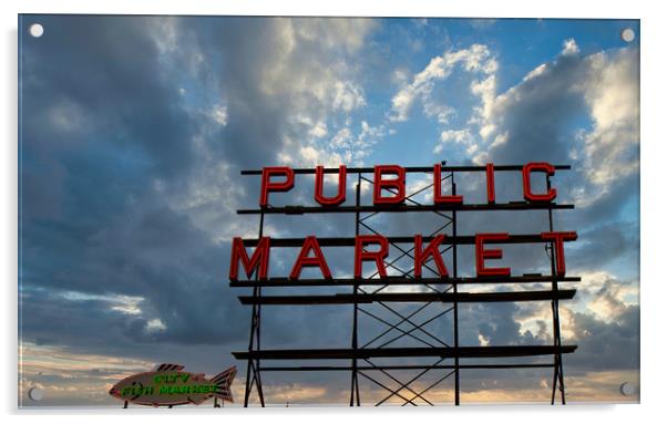 Public Fish Market Acrylic by Darryl Brooks