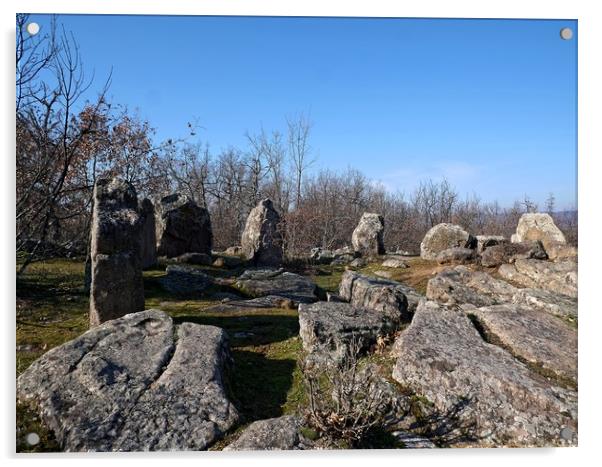 Chromleh Stone Circle,bulgaria Acrylic by Martin Smith