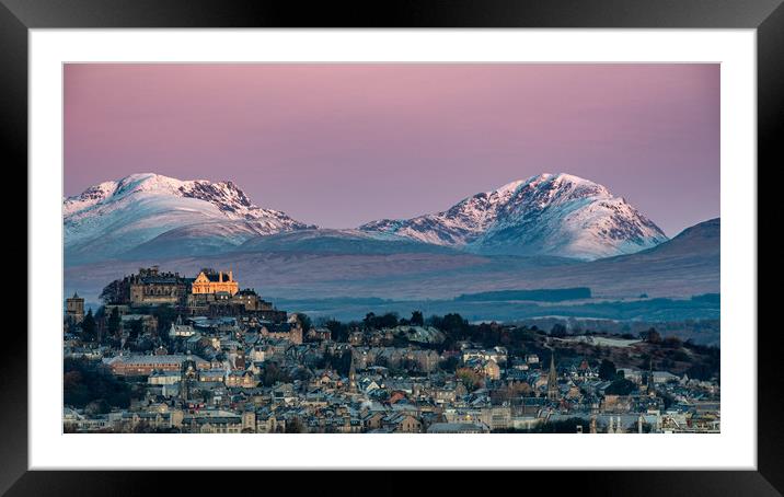 Winter sunrise at Stirling Castle, Scotland Framed Mounted Print by George Robertson