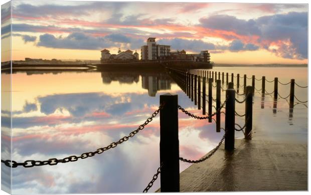 Weston Reflections Canvas Print by David Neighbour
