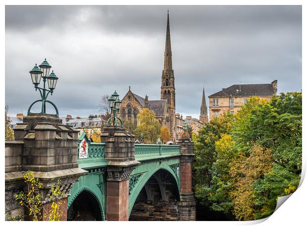 Kelvin Bridge Glasgow, with the famous Lansdowne C Print by George Robertson