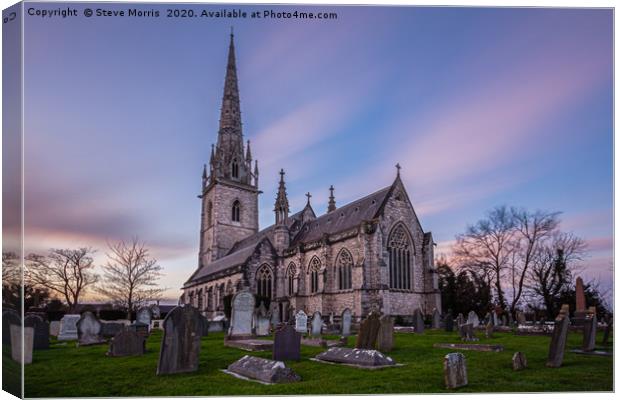 St.Margarets's Church, North Wales Canvas Print by Steve Morris