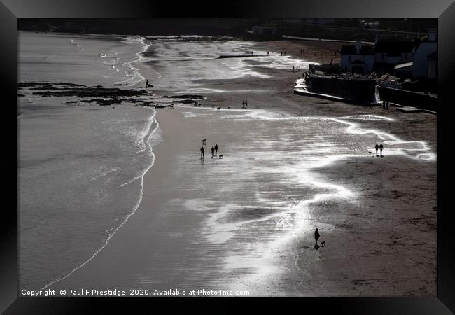 Winter Beach Framed Print by Paul F Prestidge