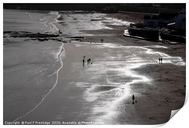 Winter Beach Print by Paul F Prestidge