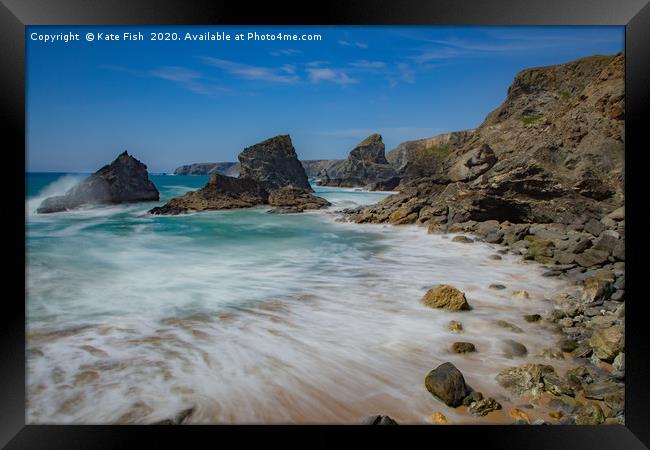 Bedruthan Steps  Framed Print by Kate Fish