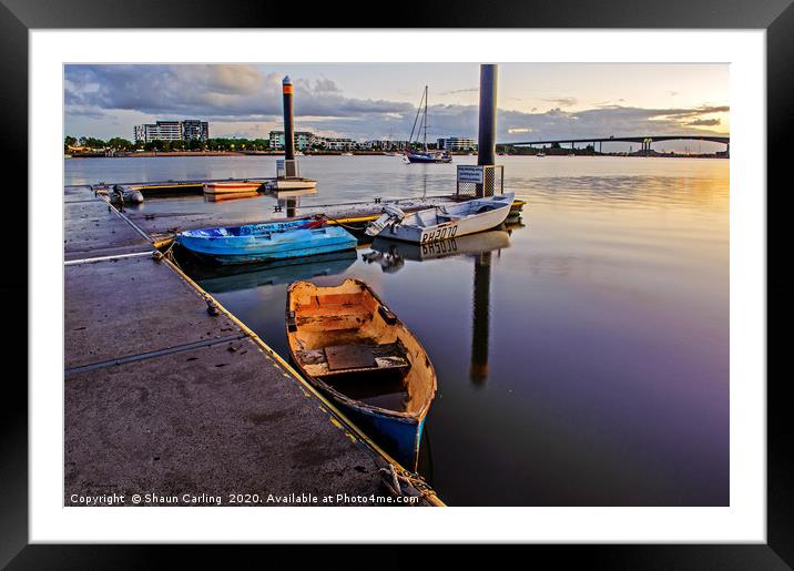 Brisbane River Boats Framed Mounted Print by Shaun Carling