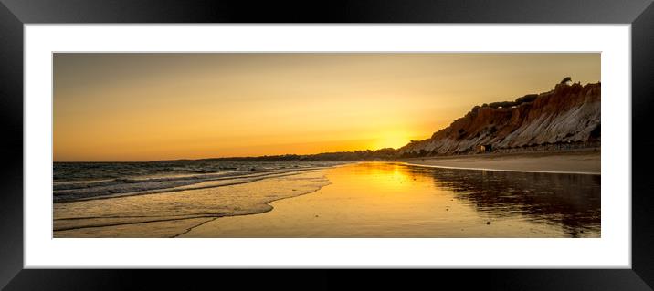 Sunset at Falesia beach Framed Mounted Print by Naylor's Photography