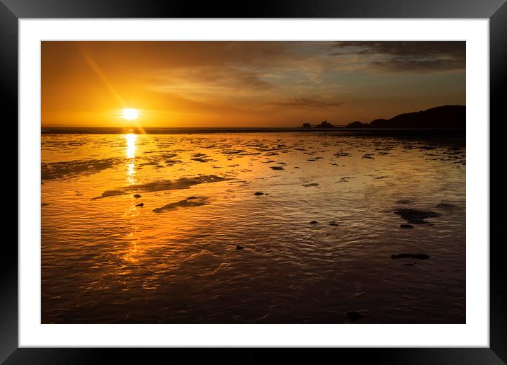 Daybreak at Swansea Bay Framed Mounted Print by Leighton Collins