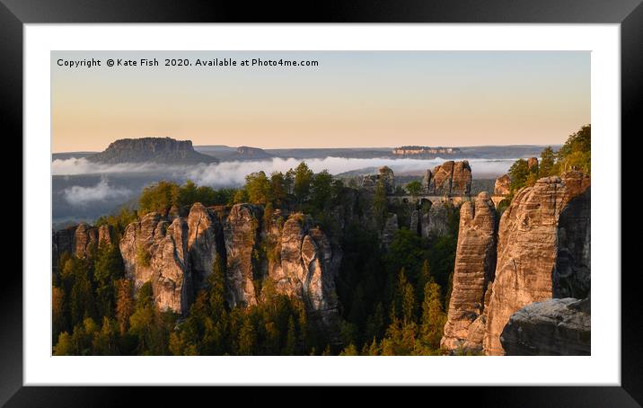 Bastei Saxony Framed Mounted Print by Kate Fish