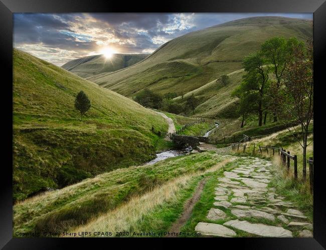 TOWARDS THE SUNSET - PEAK DISTRICT DERBYSHIRE Framed Print by Tony Sharp LRPS CPAGB