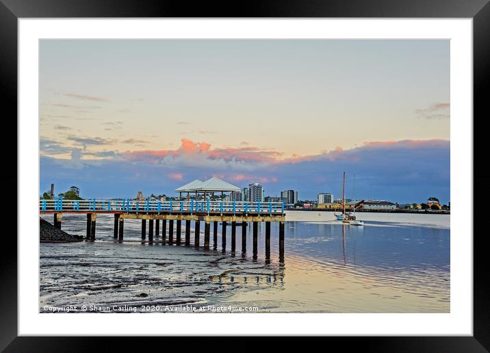 Colmslie Fishing  Jetty, Queensland, Australia Framed Mounted Print by Shaun Carling