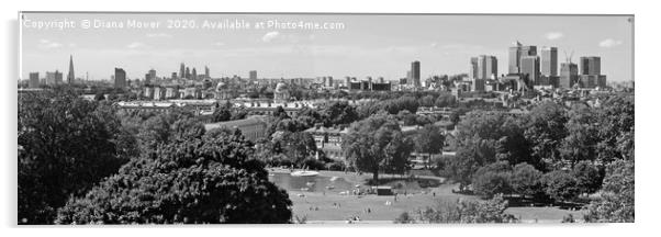 London skyline Panoramic Acrylic by Diana Mower