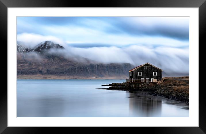 Fishing Shed - Iceland Framed Mounted Print by Barry Maytum