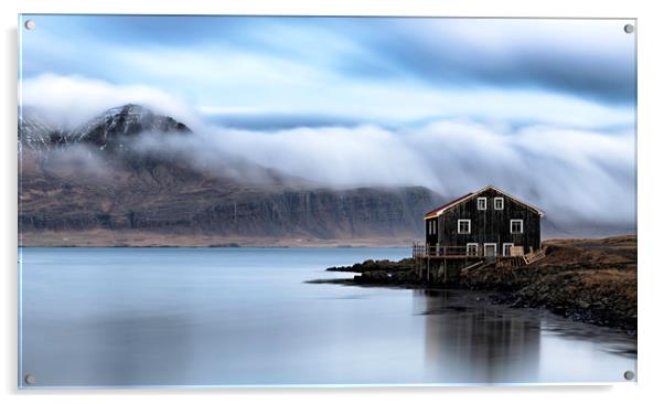 Fishing Shed - Iceland Acrylic by Barry Maytum
