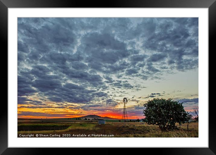South East Queensland Sunset Framed Mounted Print by Shaun Carling