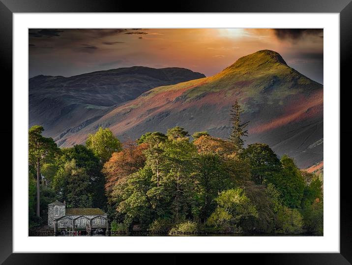 CATBELLS SUNSET Framed Mounted Print by Tony Sharp LRPS CPAGB