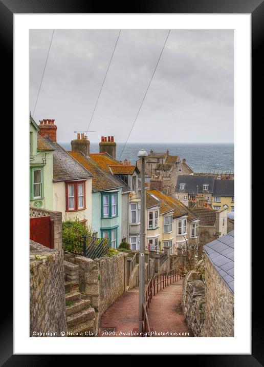 Terrace By The Sea Framed Mounted Print by Nicola Clark