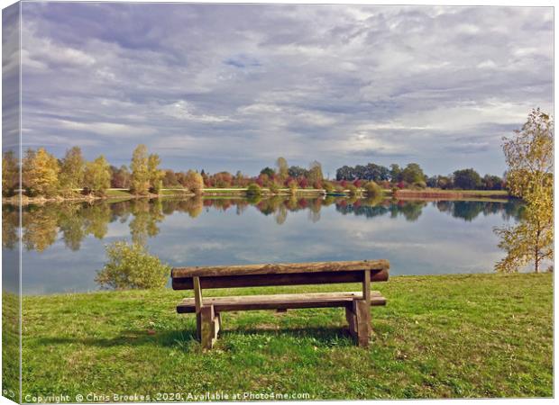 Bench view Canvas Print by Chris Brookes